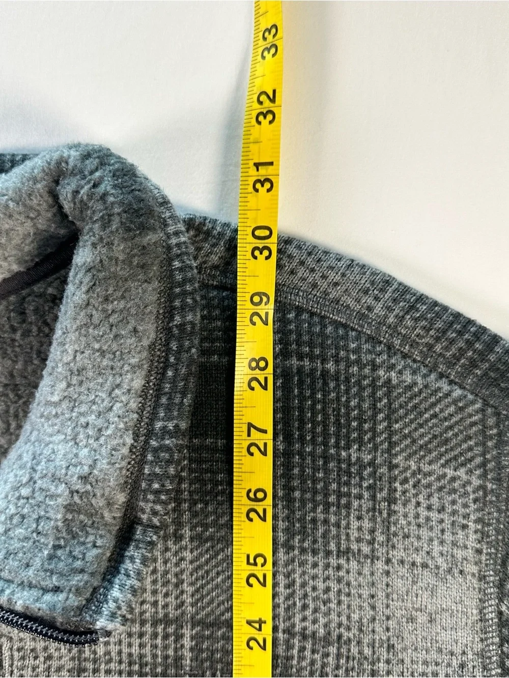 The North Face Gordon Lyons 1/4 Zip Pullover Mens XXL Gray Black Plaid Fleece